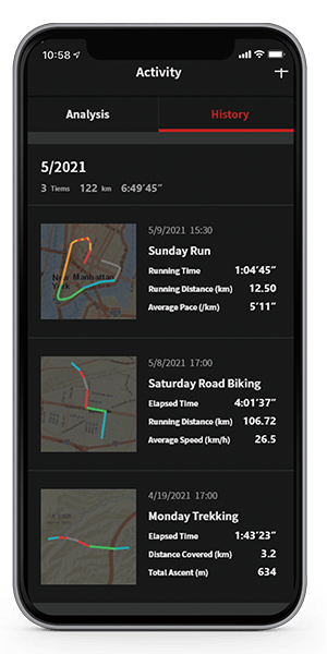 Activity history