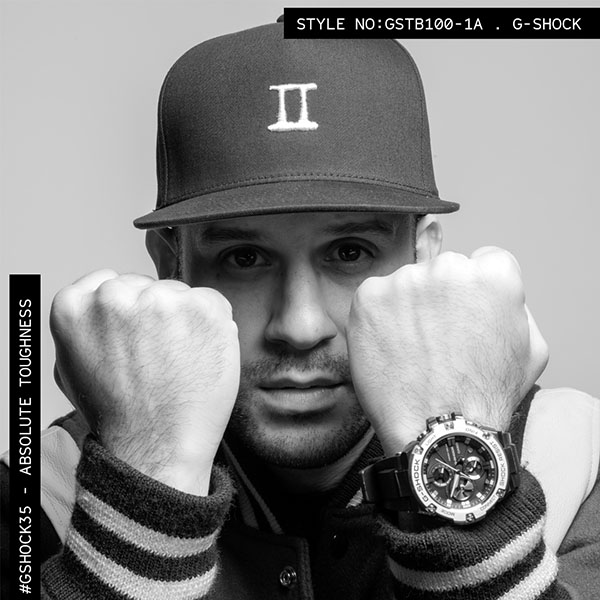 g shock with a suit