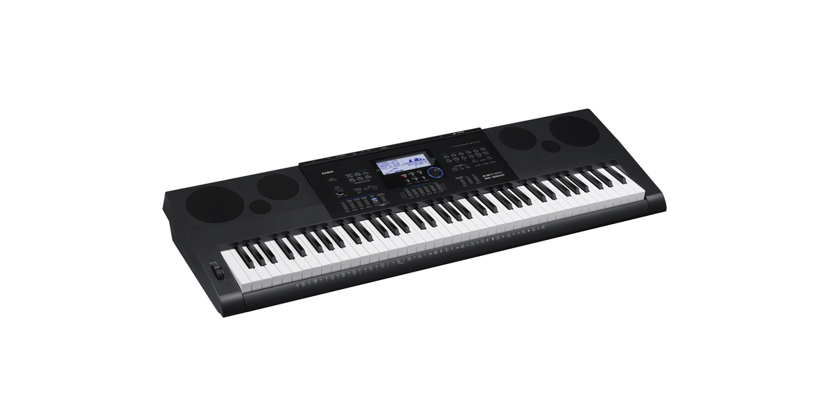 Casio WK6600 76 Key Workstation Keyboard with Power Supply. Features a piano-style touch-response keyboard, song sequencer, tone editor, multiple digital effects, mixer, performance registration memory, USB MIDI interface, SD card storage and hundreds of editable tones. The WK-6600 offers a pitch bend wheel, a back lit display, music presets and 670 individual tones in a portable design.