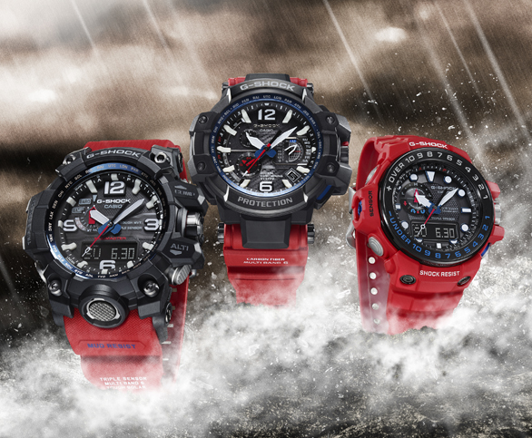 casio g shock red colour