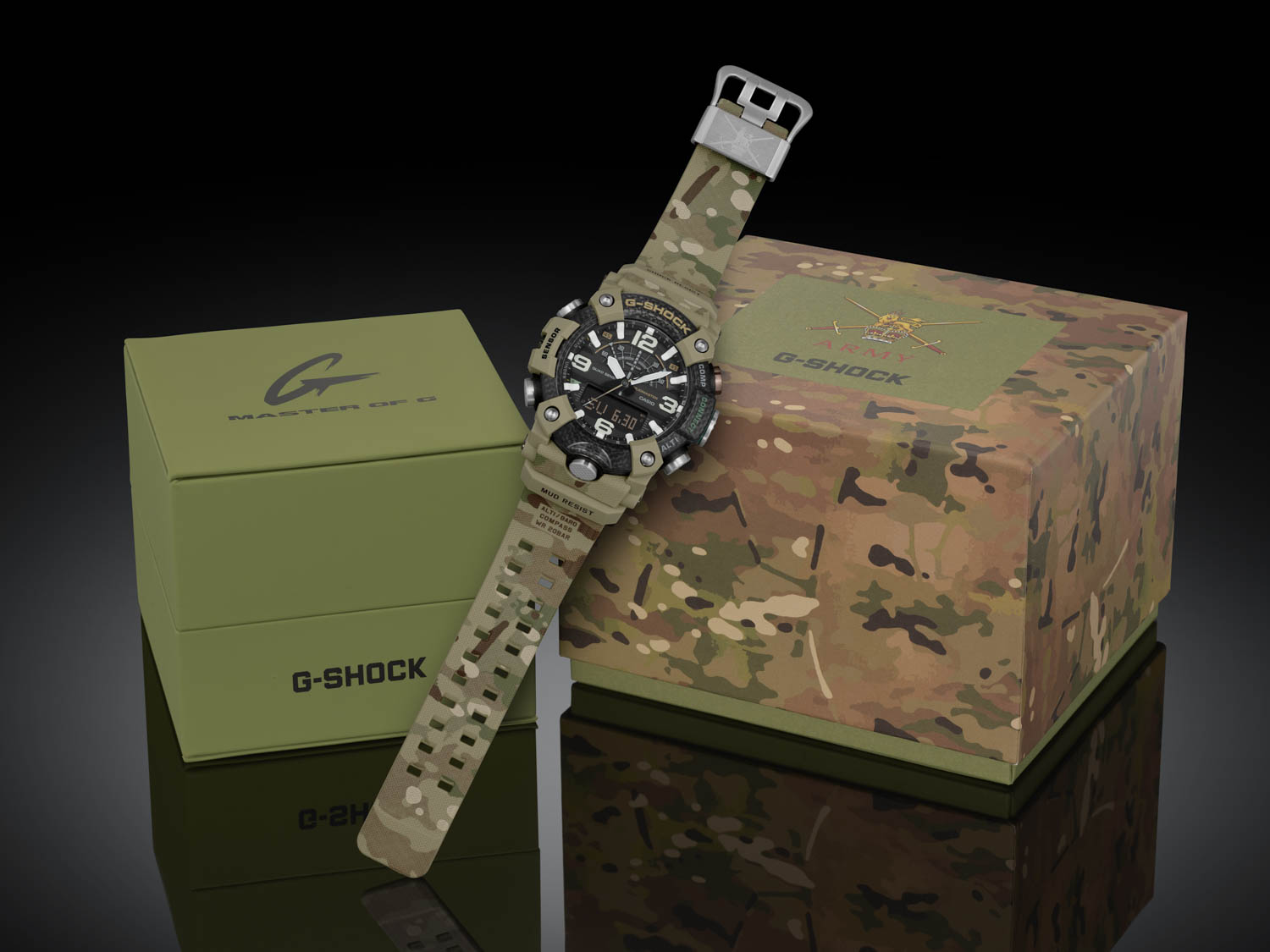 g shock watches army print