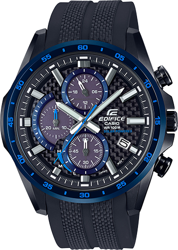 casio edifice black blue