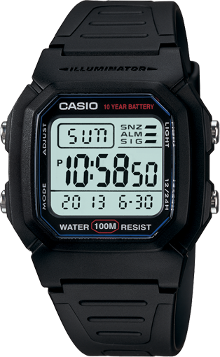 casio illuminator water resist 100m