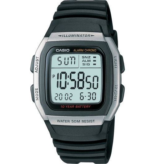 how to set hourly alarm on casio illuminator watch