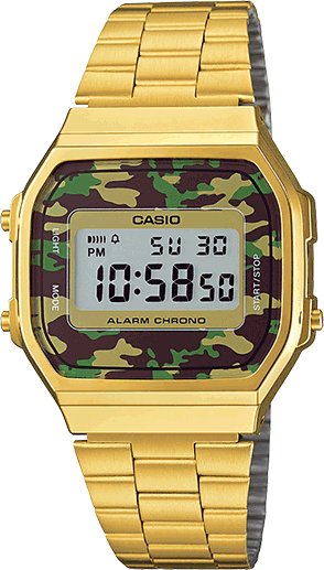 casio gold camouflage watch