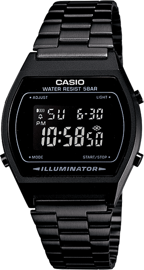 casio black matte watch