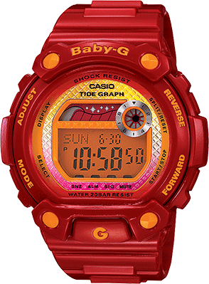 casio baby g red