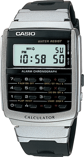 casio water resistant calculator watch