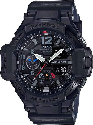 casio all black watch