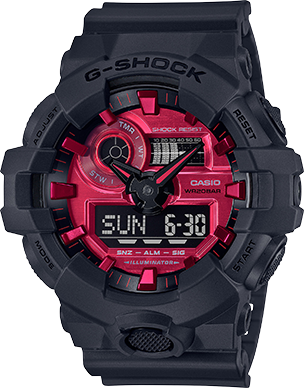 casio g shock ga 700 red