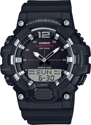 how to set the time on a casio illuminator digital watch