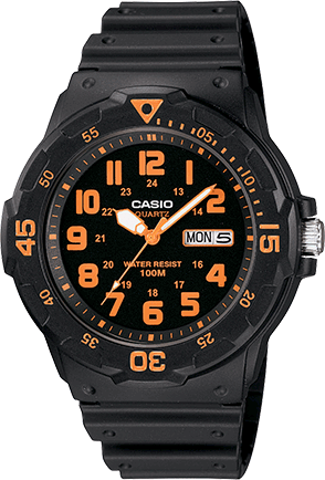 casio 24 hour analog watch