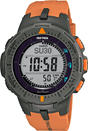 casio pro trek orange