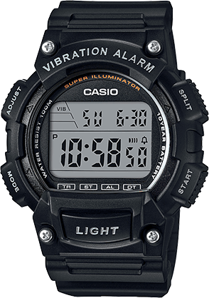 casio black waterproof watch