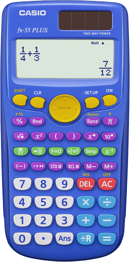 Fx 55plus Fraction Scientific Classroom Calculator Casio Education